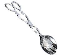 Bread Tongs For Serving | Retro Embossed Food To Ngs | Vintage Appetizer & Salad Clip For Kitchen, Catering & Party; Zinc Alloy Decorative Pastry Tongs For Buffets, Weddings & Afternoon Tea