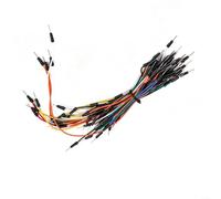 Breadboard senza saldatura per cavi jumper 65 pezzi flessibili 22AWG set di cavi in rame per test di circuiti stampati kit fai da te organizzati con codice colore (65 pezzi)