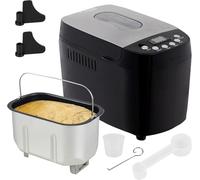 Breadmaker automatico 850 W in acciaio inox con coperchio di visualizzazione, 15 menu pre-programmati tra cui senza glutine, timer 15 ore, mantenimento del calore 60 minuti