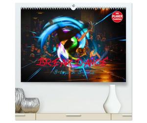 Break Dance B-boys & B-girls (hochwertiger Premium Wandkalender 2026 DIN A2 quer), Kunstdruck in Hochglanz: Tanzende Break Dancer in leuchtenden Farben.