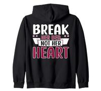 Break her Bed not her Heart Divertente Felpa con Cappuccio