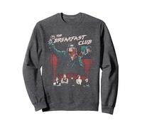 Breakfast Club Group Shot Painted Distressed Felpa, Unisex per Adulti, Grigio Scuro, L