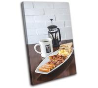 Breakfast Healthy Cafe Food Kitchen SINGLE TELA parete arte foto stampa