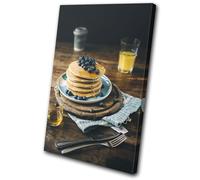 Breakfast Healthy Cafe Food Kitchen SINGLE TELA parete arte foto stampa