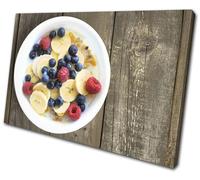 Breakfast Healthy Cafe Food Kitchen SINGLE TELA parete arte foto stampa