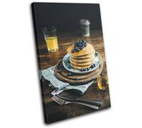 Breakfast Healthy Cafe Food Kitchen SINGLE TELA parete arte foto stampa