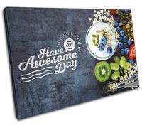 Breakfast Healthy Cafe Food Kitchen SINGLE TELA parete arte foto stampa