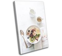 Breakfast Healthy Cafe Food Kitchen SINGLE TELA parete arte foto stampa