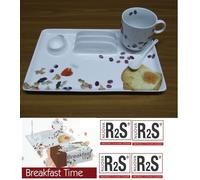 BREAKFAST TIME SET COLAZIONE PORCELLANA R2S VASSOIO + MUG + CUCCHIAINO EASY LIFE