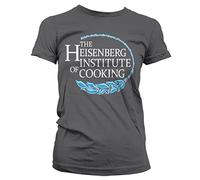 Breaking Bad Licenza Ufficiale Heisenberg Institute of Cooking Donna Maglietta (D.Grigio), Medium