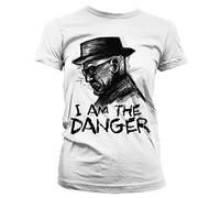 Breaking Bad Licenza Ufficiale I Am The Danger Donna Maglietta (Bianca), Large