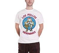 Breaking Bad Licenza Ufficiale Los Pollos Hermanos Maglietta (Bianca), Small