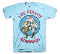 Breaking Bad Licenza Ufficiale Los Pollos Hermanos Maglietta (SkyBlu), Large