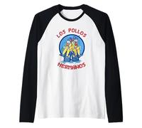 Breaking Bad Los Pollos Hermanos Hazmat Suits TV Show Maglia con Maniche Raglan