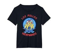 Breaking Bad Los Pollos Hermanos Hazmat Suits TV Show Maglietta, Donna Plus-Size, Nero, 5X