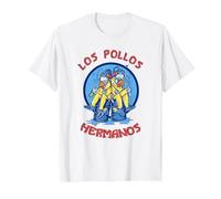 Breaking Bad Los Pollos Hermanos Hazmat Suits TV Show Maglietta, Uomo, Bianco, M