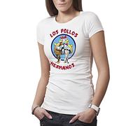 Breaking Bad Los Pollos Hermanos Restaurant Albuquerque Fun Maglietta Bianca Donna Size L