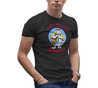 Breaking Bad Los Pollos Hermanos Restaurant Albuquerque Fun T-Shirt Maglietta per Uomo Nera Size M