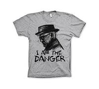 Breaking Bad Maglietta con licenza ufficiale I Am The Danger (bianco), Grigio, XXL