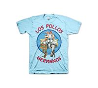 Breaking Bad Officially Licensed Merchandise Los Pollos Hermanos T-Shirt (Skyblue), Medium