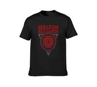 Breaking Benjamin Men Black Cotton T-Shirt Print Tee Shirts L