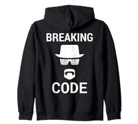 Breaking Code - Design Bianco per Gli Hacker di Sicurezza informatica Felpa con Cappuccio