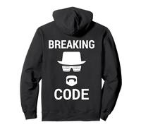 Breaking Code - Design Bianco per Gli Hacker di Sicurezza informatica Felpa con Cappuccio