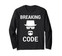 Breaking Code - Design Bianco per Gli Hacker di Sicurezza informatica Maglia a Manica