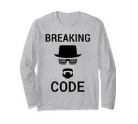Breaking Code - Design Nero per Gli Hacker di Sicurezza informatica Maglia a Manica