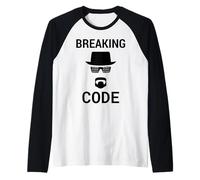 Breaking Code - Design Nero per Gli Hacker di Sicurezza informatica Maglia con Maniche Raglan