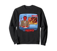 Breaking News Satan Occult Retro Vintage Funny Adult Humor Felpa