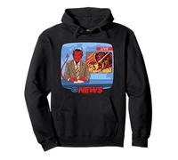 Breaking News Satan Occult Retro Vintage Funny Adult Humor Felpa con Cappuccio