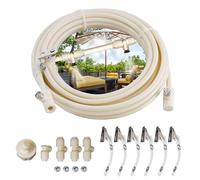 BREAKLING Nebulizzatore per terrazza, pergola, giardino, esterno 7,5 m e 4 ugelli in ottone - Nebulizzazione