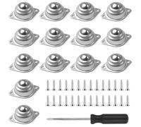 BREANIFULL 14 rotoli a sfera con cuscinetti a sfera piatti, cuscinetti a sfera con viti per mobili