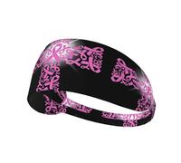 Breast Cancer Awareness Cross Elastic Exercise Headband For Women&Men,Wide Headbands For Women Athletic Sweatbands - Fashion Elastic Sports Hair Band For Yoga Fitness
