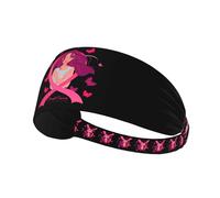 Breast Cancer Awareness Month Elastic Exercise Headband For Women&Men,Wide Headbands For Women Athletic Sweatbands - Fashion Elastic Sports Hair Band For Yoga Fitness