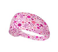 Breast Cancer Awareness Month Elastic Exercise Headband For Women&Men,Wide Headbands For Women Athletic Sweatbands - Fashion Elastic Sports Hair Band For Yoga Fitness