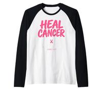 Breast Cancer Awareness Month He Can Heal Christian God Maglia con Maniche Raglan