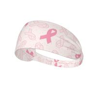Breast Cancer Awareness Ribbons Elastic Exercise Headband For Women&Men,Wide Headbands For Women Athletic Sweatbands - Fashion Elastic Sports Hair Band For Yoga Fitness