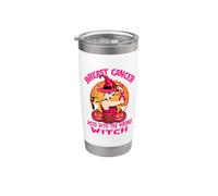 Breast Cancer Mess With The Wrong Witch Halloween Ribbon Bicchiere termico in acciaio inox doppia parete