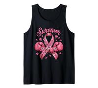 Breast Cancer Survivor T-Shirt - Nastro Rosa guantoni da Boxe Canotta