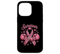 Breast Cancer Survivor T-Shirt - Nastro rosa guantoni da boxe Custodia per iPhone 14 Pro Max