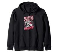 Breast Cancer Took A Shot I Shot Back Harder Funny Awareness Felpa con Cappuccio