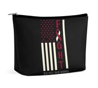 Breast Cancer Warrior Support Squad Head & Neck Cancer Awareness Borsa cosmetica da viaggio Borsa per il trucco portatile Borsa da toeletta di grande capacità Borse portaoggetti per donne-3