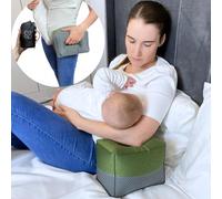 Breast Intentions ® Cuscino portatile per allattamento al seno, supporto gonfiabile per braccia per allattamento e allattamento, altezza e fermezza regolabili, blocco di supporto per l'alimentazione +
