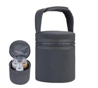 Breast Milk Cooler Bag, Baby Bottle Cooler, Insulated Baby Bottle Bag, Bottle Warmer Bag, Baby Milk Prep Machine, (12.5x15.5cm/4.92x6.1 Inches) For Breastmilk Cooler Bag, White, Gray And Black