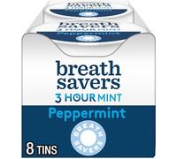 BREATH SAVERS Menta piperita Zucchero Senza Respiro, Menta Candy, 36 g Tin (8 Count)