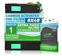 Breathe Naturally Filtro dell'aria a carbone attivo universale, tagliato su misura, di ricambio, pre-filtro al carbone per purificatore d'aria, filtri di sfiato e altro ancora, prodotto negli Stati