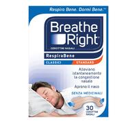 Breathe Right Original Cerotti Nasali Classici Standard, 30 Pezzi