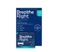Breathe Right Strisce Nasali Extra Forte, 72 Strisce Trasparenti, VENDITORE UE